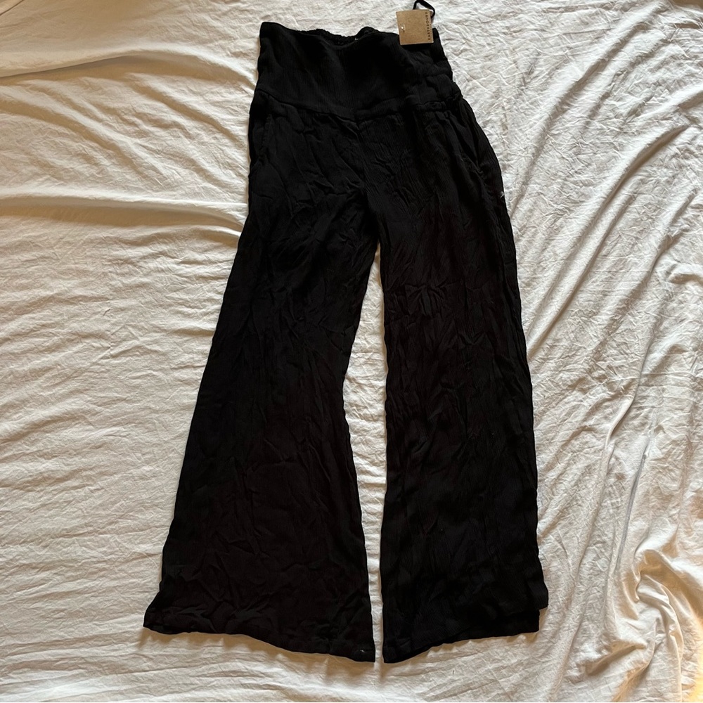 Earthbound Trading Co Black Flowy Pants - Size S